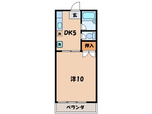 国森 徒歩4分 2階の物件間取画像